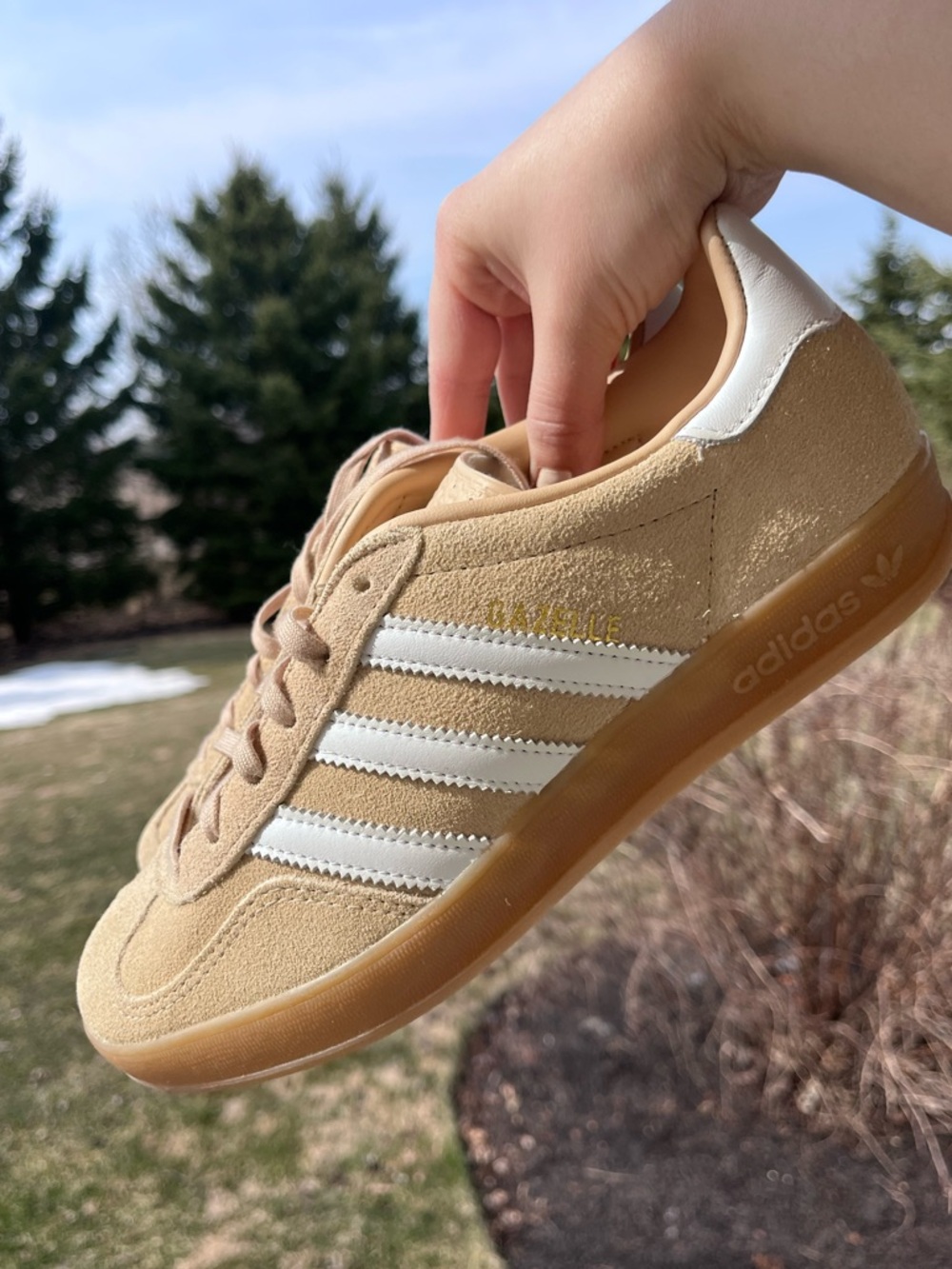 Adidas gazelle indoor athletic shoes magic beige sneakers - Picture 2 of 10